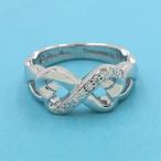 ティファニー ダブルラビングハートダイヤリング#9  Aランク.