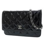 シャネル エナメル マトラッセ・チェーンウォレット  Aランク.