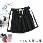 2枚目は650円に ショートパンツ レディース 短パン カラーパン サイドライン スウェットパンツ スポーツ ボトムス ルームウェア ポイント消化gdqbh-7001