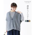 調節ニットベスト トップス 体型カバー ベスト ニットベスト おしゃれ ゆったり ニット ネイビー グレー ベージュ レディース カジュアル かわいい 個性的