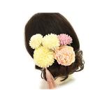 大人可愛い＊大好きなセピア色髪飾り＊花かんざし＊着物浴衣髪飾りヘア飾りヘアアクセサリー＊結婚式成人式卒業式＊留袖＊ハンドメイド＊和装小物*ケ予約