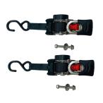 2個 ステンレスランサムタイダウン 25ｍｍ1.8m トランサムタイダウン ステンレス製 収納式 ラチェット式 自動巻取 ベルト幅25mm 自動巻取収納式 ボートバックル