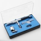 【三方良し】　エアーブラシセット　ダブルアクショントリガー 重力式 ノズル0.2mm 上カップ容量7cc【あす楽対応】