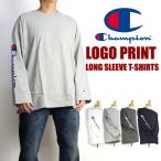 セール！ Champion チャンピオン メンズ Tシャツ ロゴプリント オフショルダー 長袖Tシャツ C3-L415