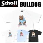 Schott ショット 半袖Tシャツ BULLDOG ブルドッグ プリント Tシャツ メンズ 3123132