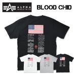 ショッピングミリタリー ALPHA アルファ Tシャツ 半袖 ミリタリーTシャツ BLOOD CHID ALPHA INDUSTRIES メンズ ハーフスリーブ プリントT TC1570-08xx