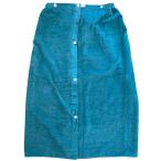 林(Hayashi) ラップタオル Lサイズ 約80×120cm シャーリングカラー 無地 ブルー24 MN486101