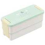 OSK(オーエスケー) 二段弁当箱 文鳥 ランチボックス二段 仕切付 上340 下310ml 日本製 食洗機 電子レンジ対応 抗菌 ロック付き