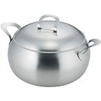 下村企販 両手鍋 20cm 【日本製】 IH・ガス火対応 食洗機対応 かわいい形 カレー スープ ステンレス 燕三条 45262