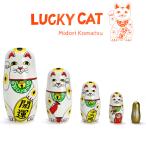 matoryo- олень манэки-нэко LUCKY CAT Lucky кошка MIDORI KOMATSU зеленый Komatsu POP модный сюрреалистичность иллюстрации интерьер произведение искусства украшение 