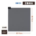 あったか ホットカーペット 電気カーペット2畳 ブラック LWC201F-C KODEN (広電) 極厚 ふかふか 消臭 節電モード 速暖 ダニクリーン 室温センサー 防寒 ※カバー