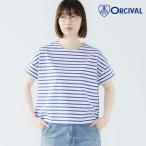 ショッピング春夏 カットソー レディース 半袖 40/2 JERSEY 半袖ワイドカットソー OR-C0335BFJ フレンチスリーブ オーシバル オーチバル 2024春夏