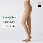 ショッピングストッキング リラクサン RELAXSAN 着圧ストッキング 36Hpa 280デニール ●2足セット ベージュ ブラック ストッキング パンティストッキング パンスト 強圧 引き締め