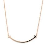 ティファニー TIFFANY ネックレス Tスマイルペンダント スモール 35189432 K18ピンクゴールド