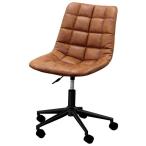 椅子 デスクチェア ワークチェア CL-330 ミディアムブラウン色 組立式 360度回転 キャスター付 オフィスチェア