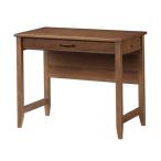 ショッピング学習机 学習机 デスク  90センチ幅 シンプルデスク 天然木 ミドルブラウン 組み合わせ可能デスク