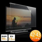 テレビ 保護パネル 液晶テレビ TV フィルター 42インチ 43インチ 42型 43型 対応 アクリル製 カバー ガード テレビフィルター 汚れ防止 傷防止 200-CRT014