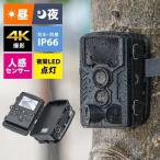 防犯カメラ 屋外 家庭用 電源不要 小型 トレイルカメラ 人感センサー 電池式 高画質 4K 防水防塵 夜間 暗視 広角 録画 工事不要 400-CAM091