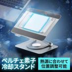 ノートパソコンクーラー 静音 冷却台 ペルチェ ノートPC パソコン スタンド パソコン台 17.3インチ対応 USB PD給電 角度調節 冷やす 冷却位置調整 400-CLN039