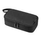 ガジェットポーチ トラベルポーチ 旅行 海外旅行 出張 収納 整理 小物入れ 内寸20.5cm 奥行10.5cm ストラップ付 ブラック IN-AD12BK