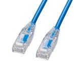LANケーブル CAT6A カテゴリ6A ツメ折れ防止 やわらか スリム より線 20m 青 ブルー KB-SL6AYS-20BL