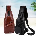 ボディバッグ メンズ pu革　2way 縦型　斜め掛け　ショルダーバッグ 自転車　鞄 レザー　ワンショルダー カジュアル 機能性