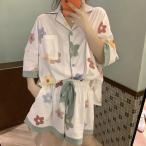 パジャマ ルームウェア レディース 春夏 パジャマ 韓国風 セットアップ  薄い 上下セット部屋着 寝巻き女性 可愛い ランジェリー　冷房対応　快適