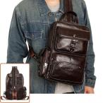 ボディバッグ メンズ 本革　2way 斜め掛け　ショルダーバッグ 自転車　鞄 レザー　ワンショルダー カジュアル 機能性