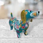 8349 犬 貯金箱 ポンピドゥ風 アート かわいい おしゃれ ポップ マネーバンク 犬 小銭 プレゼント 芸術 オブジェ