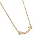 ティファニー ネックレス TIFFANY＆CO.Ｔスマイル ペンダント ミニ K18ローズゴールド 63528641【新品】