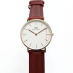 【Daniel Wellington】ダニエルウェリントン 腕時計 メンズ レディース クラシック サフォーク レッドレザー 36mm DW00600122【新品】