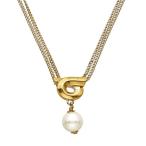 フェラガモ FERRAGAMO アクセサリ― ガンチーニ パール ネックレス ゴールド 76-0782 776607【新品】