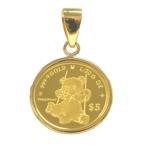 純金 K24 コイン ペンダント トップ テディベア TeddyBear 1/30オンス 2025年 限定品 K18 枠付き ガラス無し 28637 【新品】