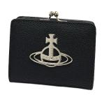 【新品】ヴィヴィアン・ウエストウッド がま口 二つ折り財布 ANNIE WALLET WITH COIN POCKET 51010055 S000R N405 BLACK/SILVER