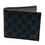 【新品】グッチ GUCCI メンズ 二つ折り財布 GG SUPREME/DOLL.P/LUX CER.V BICOLOR 768244 FACQC 1048 ブラック×グレー