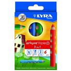 ショッピング色鉛筆 リラ LYRA 文具 色鉛筆 三角グリップ クレヨン 水彩色鉛筆 美しい発色 グルーヴトリプルワン 6色セット