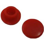 タクトスイッチ・キャップ　要接着穴径φ2.3mm　全体の円径φ8mm　高さ4mm　赤　10個入　＜1sw-352＞