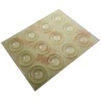 シール付ゴム足　円の直径φ8mm　高さ3mm　シール接着ゴム足・ケース用ゴム足　12個入　＜2zi-065＞