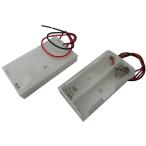 単三　2本　単3 電池ボックス・電池ケース　白　コード付　約33.1×約58.8×厚約15.2mm　2個入　＜bat-046＞