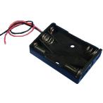 単四　3本　電池ボックス・電池ケース　約51.8×約32.0×厚約13.1mm　コード付電池ボックス・電池ケース　１個入に変更　＜bat-302＞