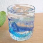 ★グラス ガラス 涼やか琉球ガラス　でこロックグラス　S　青水色 （お取り寄せ商品）　