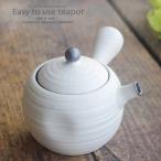 和食器 一杯のお茶がおいしい かわいいころん急須 白釉 茶漉しつき 玉急須 緑茶