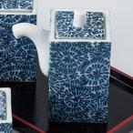 和食器タコ唐草角大卓上カスターポッ...