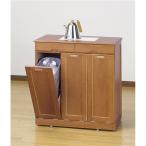 天然木分別ダストボックス3分別ブラウン