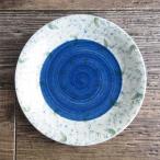 ショッピング皿 丸皿 深皿 花柄 ブルー グリーン 冷麺 そば 冷やし中華 そうめん 和食器 丸皿 美濃焼 / スズラン 麺皿 19.5cm