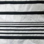 【高級輸入生地・大特価品】広巾イタリーポリエステル織生地(SALE56)マルチボーダー 生地巾 145cm x 2m 2000円 MADE in ITALY