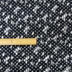 T/Cコードレース（FUG-3008）黒地/白ドット柄（約2mmサイズ） 　生地巾135cm  数量1(50cm）290円　日本製