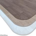  местного производства обеденный ковер под дерево 200x200cm подушка пол ковер антибактериальный * защита от плесени *. грязный * сделано в Японии * круг шт отправка 