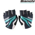 Bianchi ビアンキ サマーグローブ ベーシック / ブラックX チェレステ/ サイクルウエア グローブ |XSサイズ