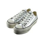 コンバース CONVERSE LEATHER ALL STAR (R) LIFTED OX レザー オールスター (R) リフテッド OX (SILVER(〜24.5cm))
